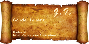Gonda Imbert névjegykártya